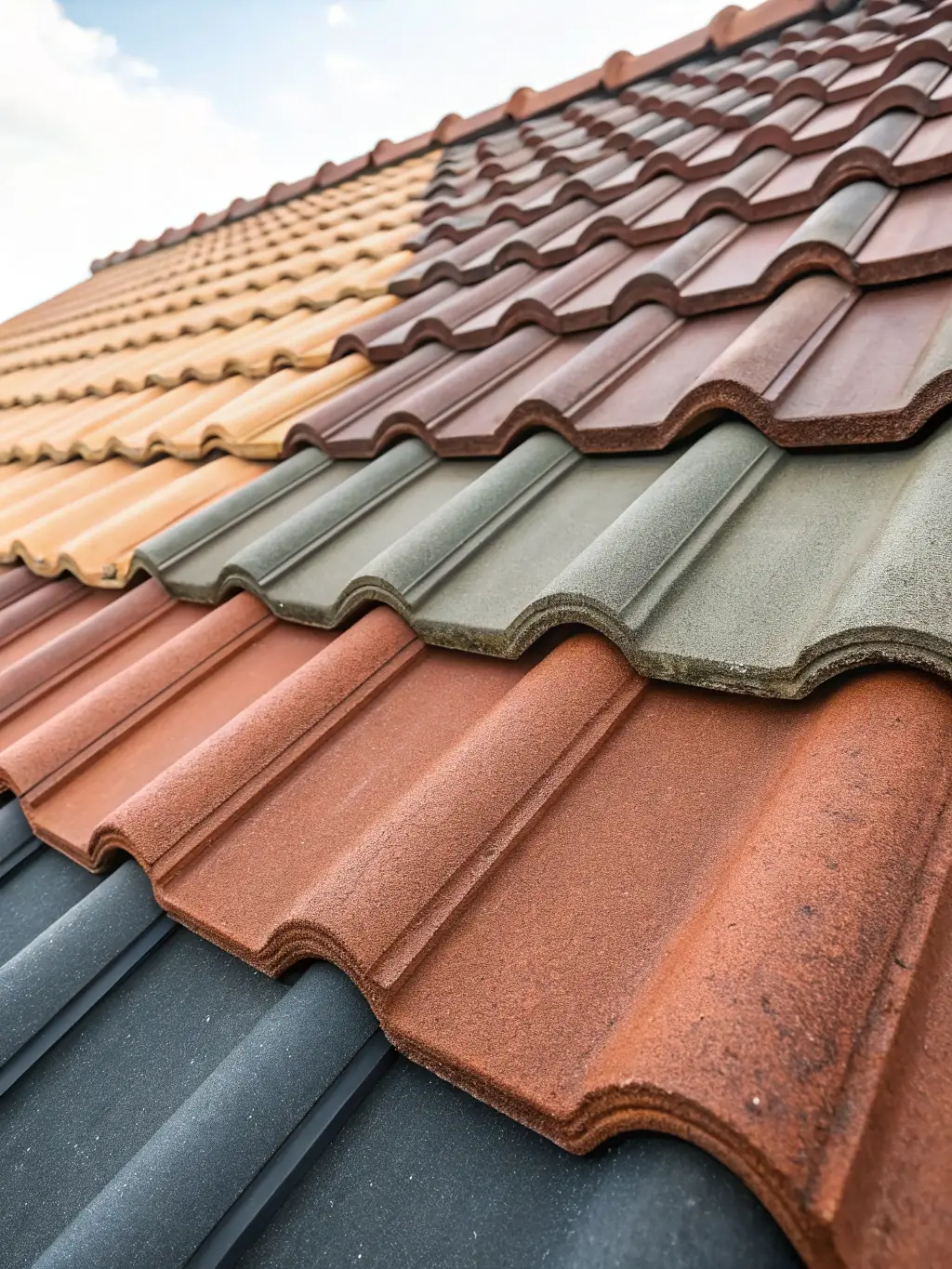A close-up shot of asphalt shingles, highlighting their texture and the protective granules that provide weather resistance.